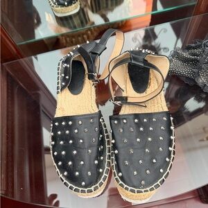 ASOS Black Espadrille Sandals with Studs